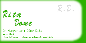 rita dome business card